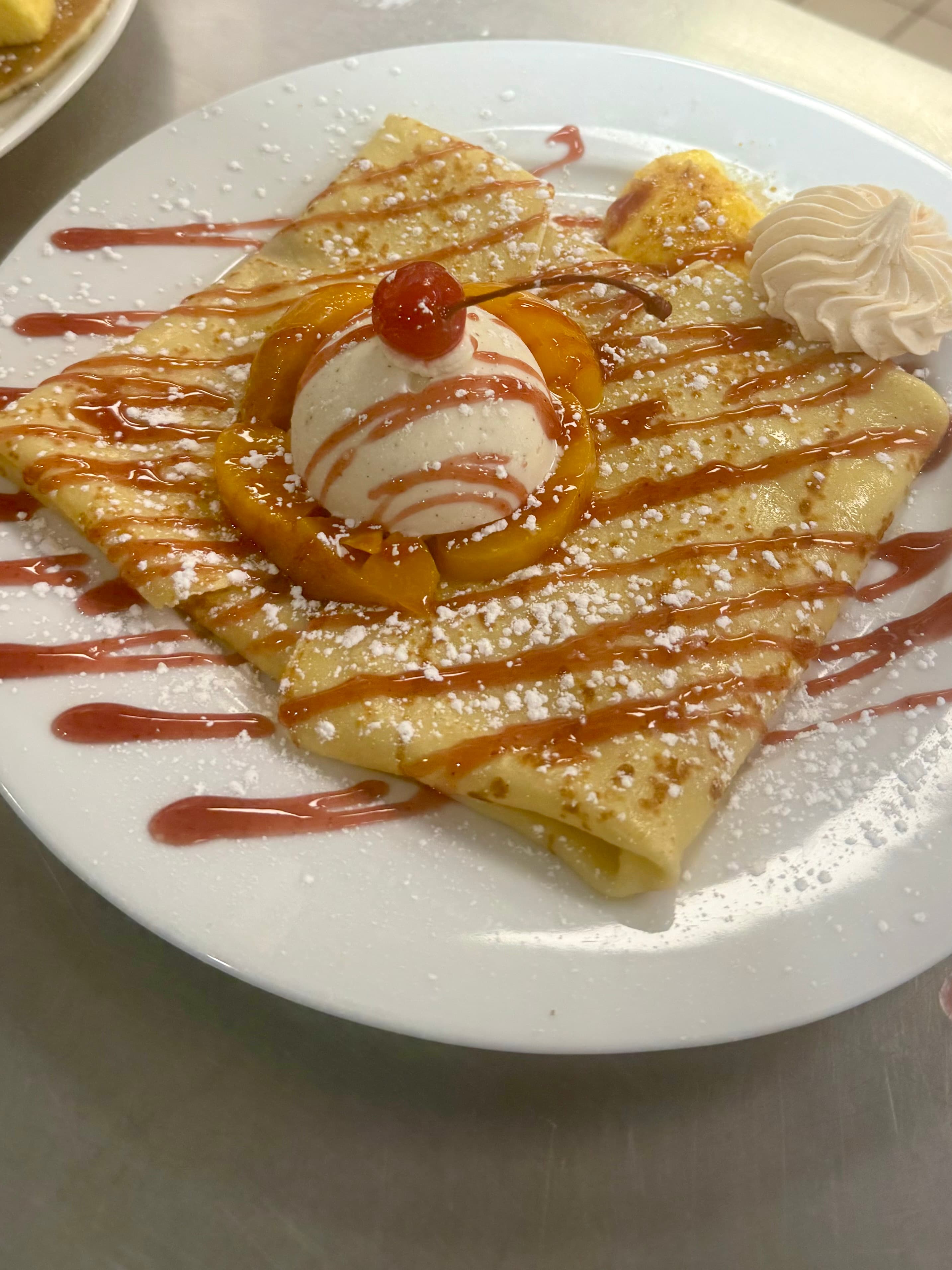 Sweet crepe dessert