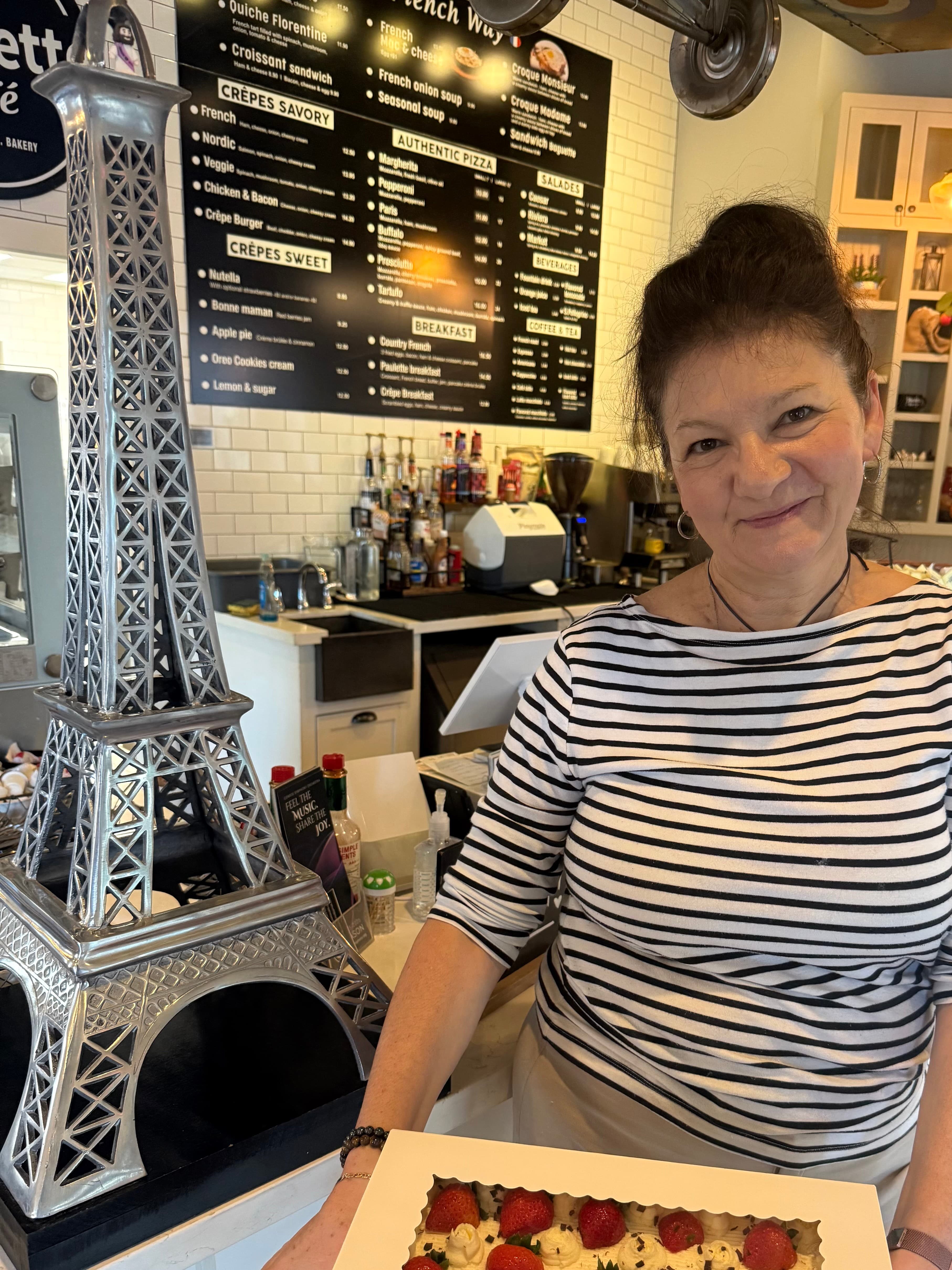 Paulette Cafe French decor and team member